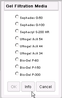 Gel Filtration Dialog